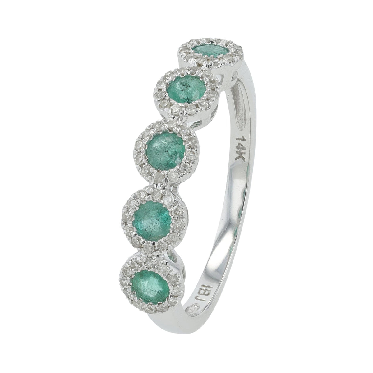 14K Gemstone Halo Band<p><strong>More Colors Available</p></strong>