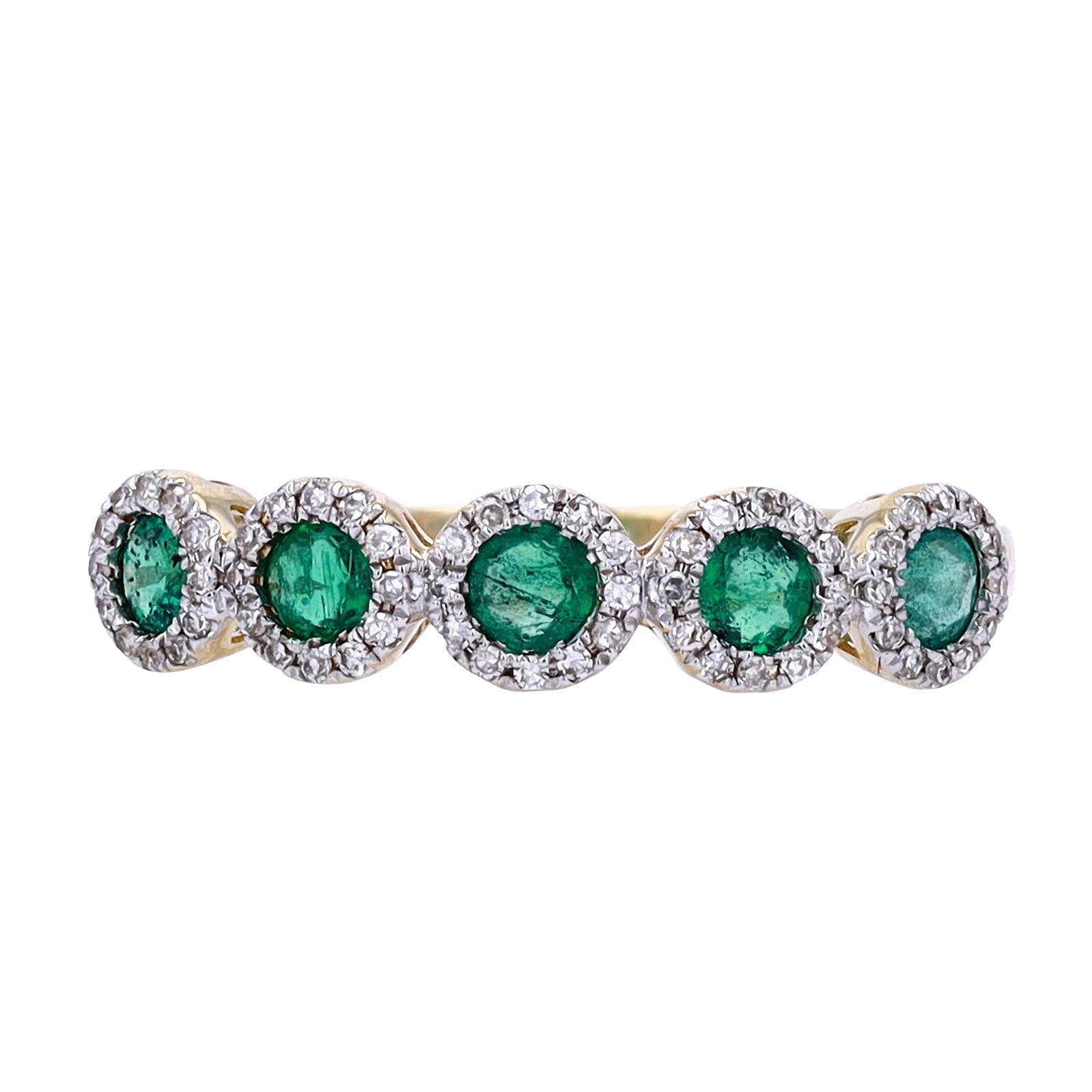 14K Gemstone Halo Band<p><strong>More Colors Available</p></strong>