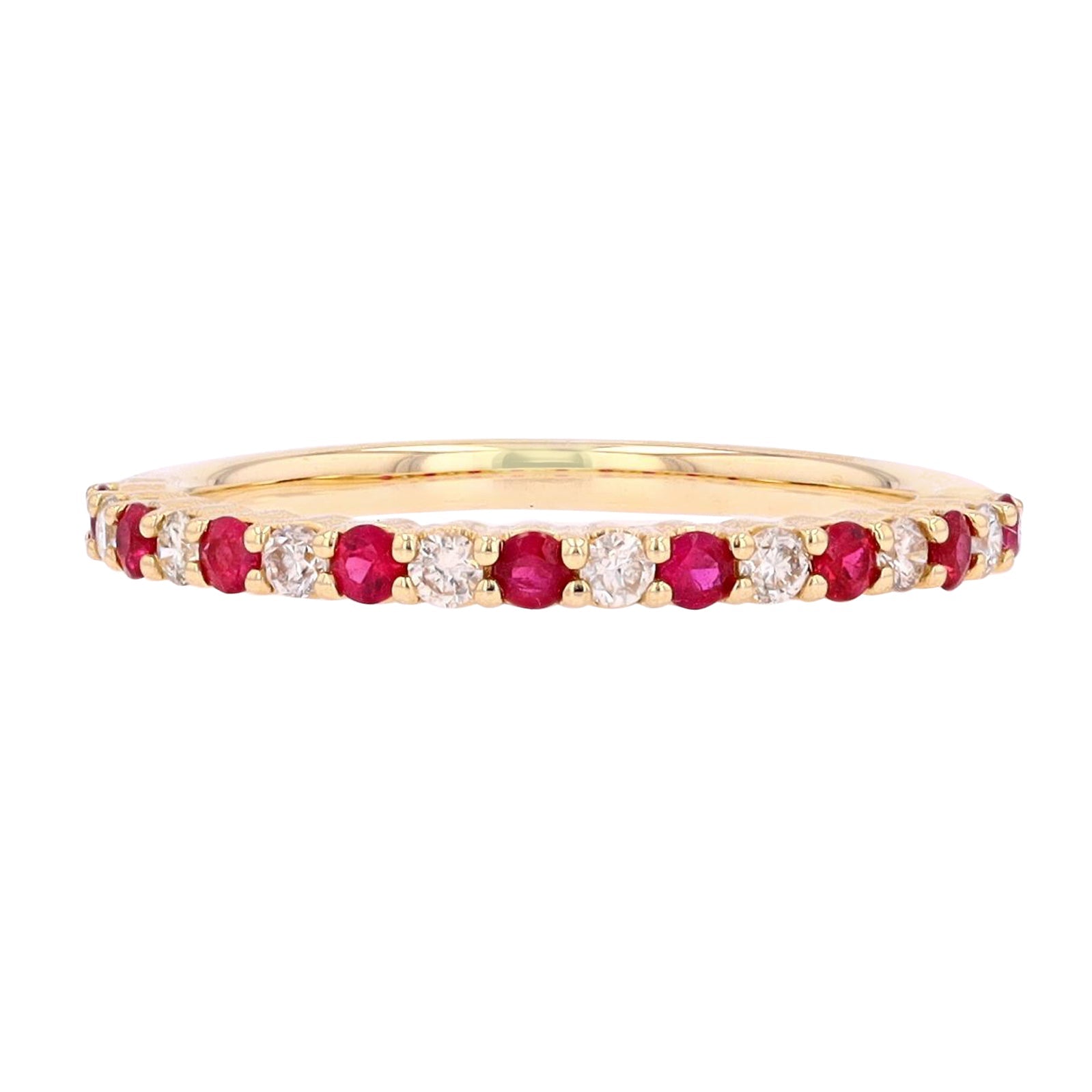 14K Gemstone & Diamond Band<p><strong>More Colors Available</p></strong>