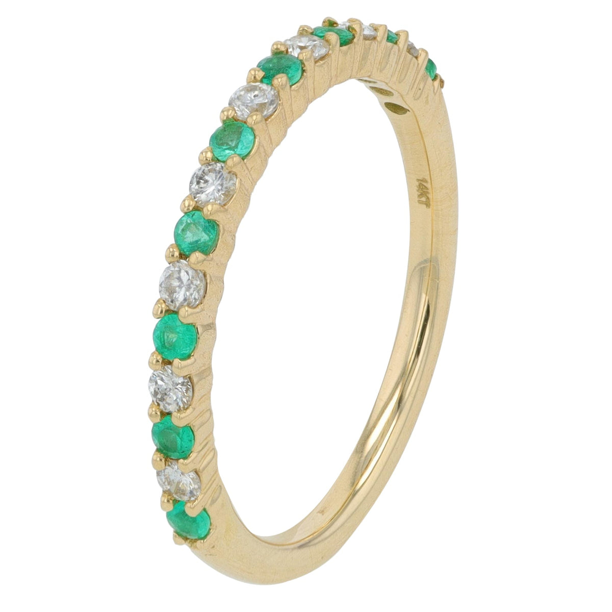 14K Gemstone & Diamond Band<p><strong>More Colors Available</p></strong>