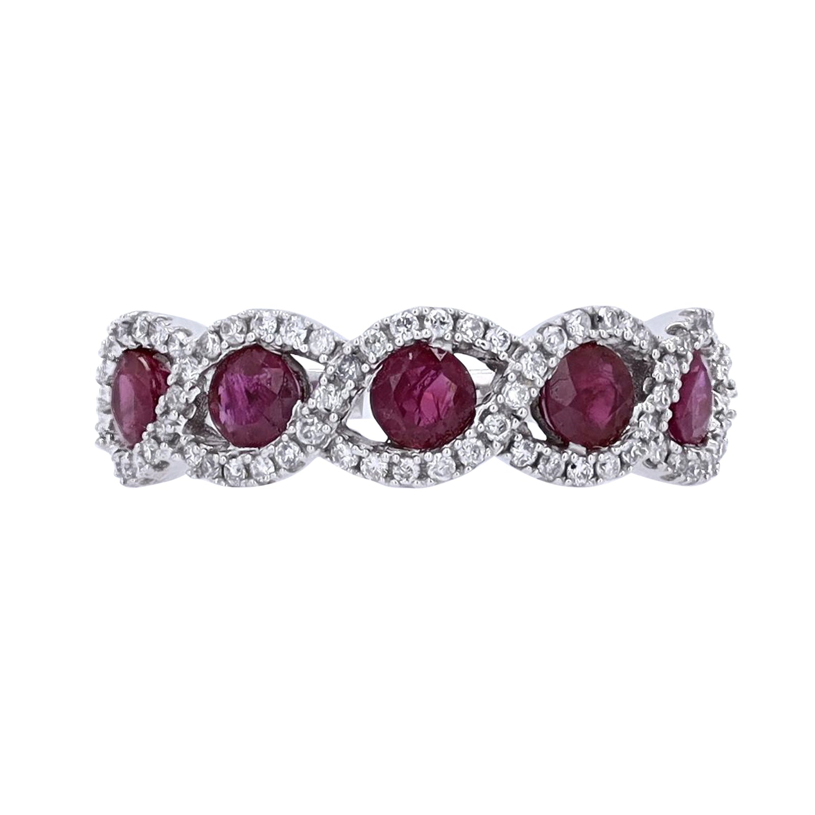 14K Gemstone & Diamond Band<p><strong>More Colors Available</p></strong>