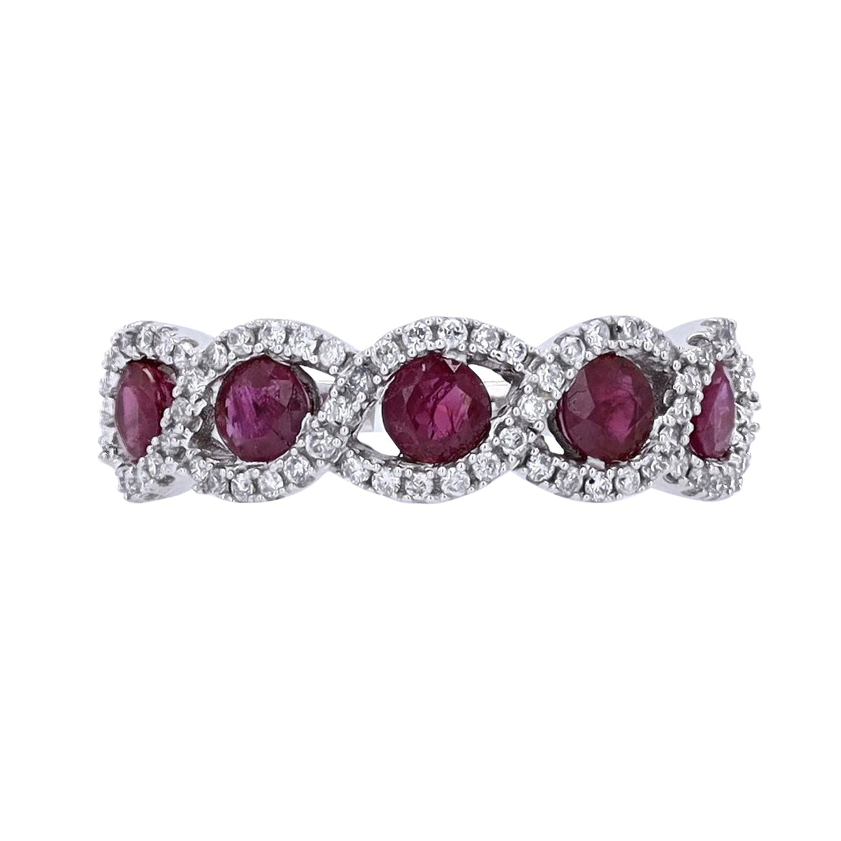 14K Gemstone & Diamond Band<p><strong>More Colors Available</p></strong>