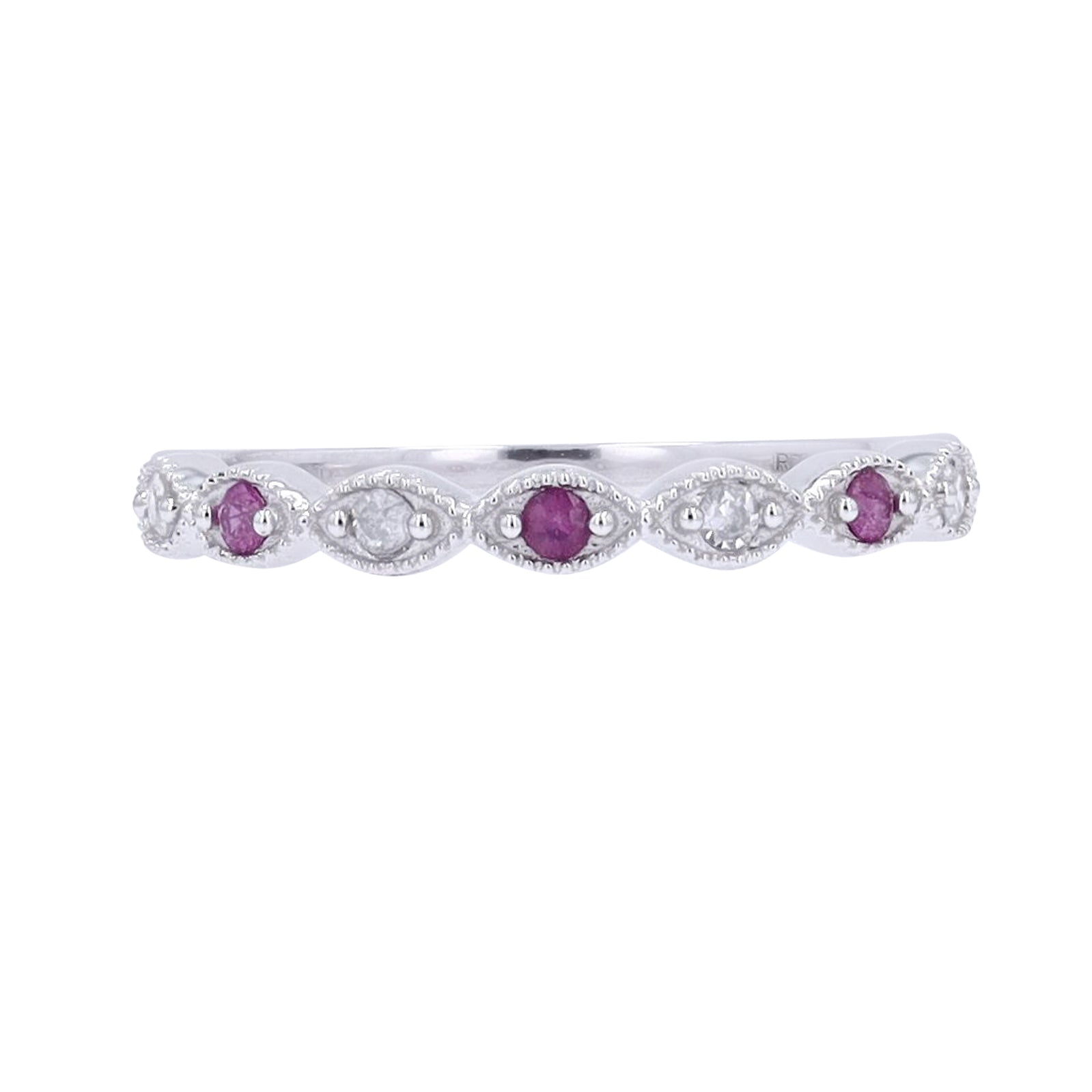 14K Gemstone & Diamond Scalloped Band<p><strong>More Colors Available</p></strong>