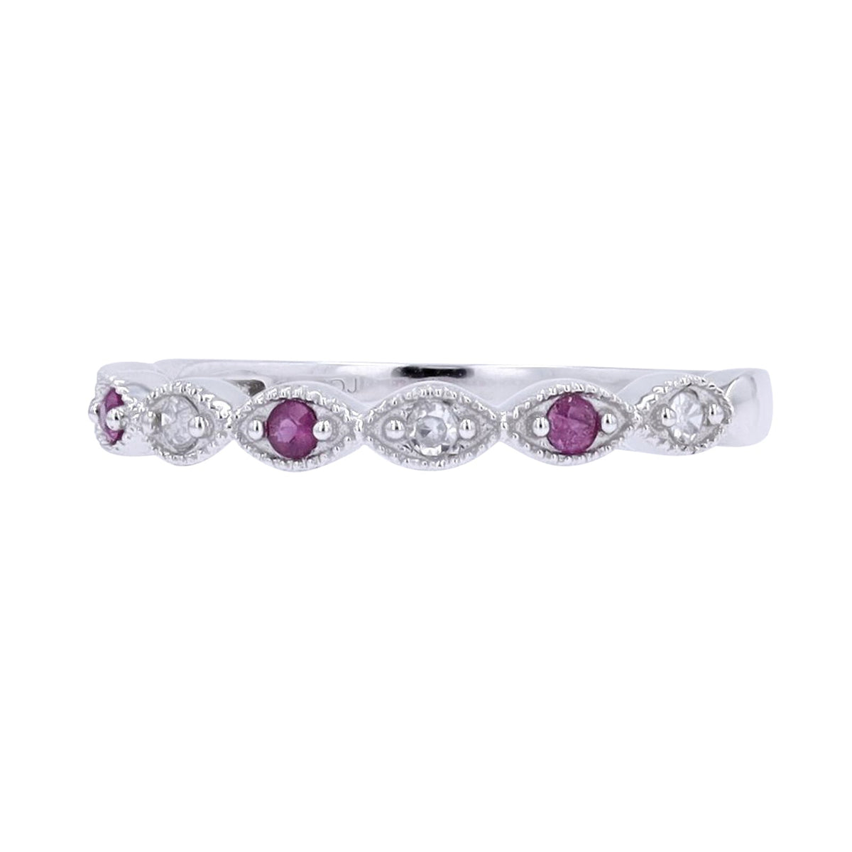 14K Gemstone & Diamond Scalloped Band<p><strong>More Colors Available</p></strong>