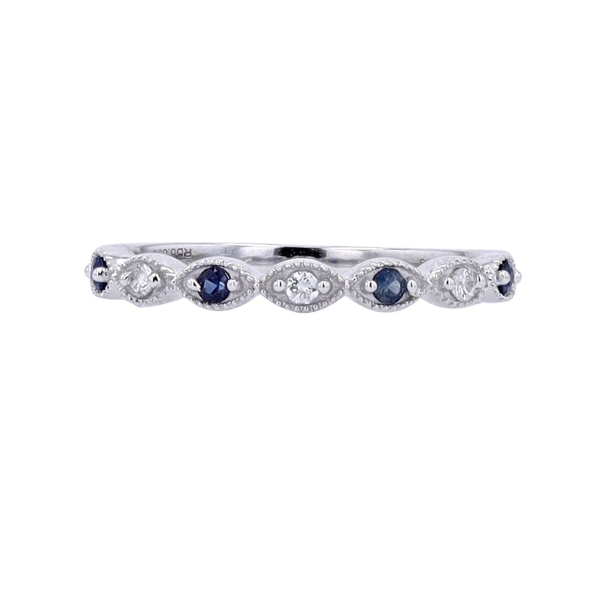 14K Gemstone & Diamond Scalloped Band<p><strong>More Colors Available</p></strong>