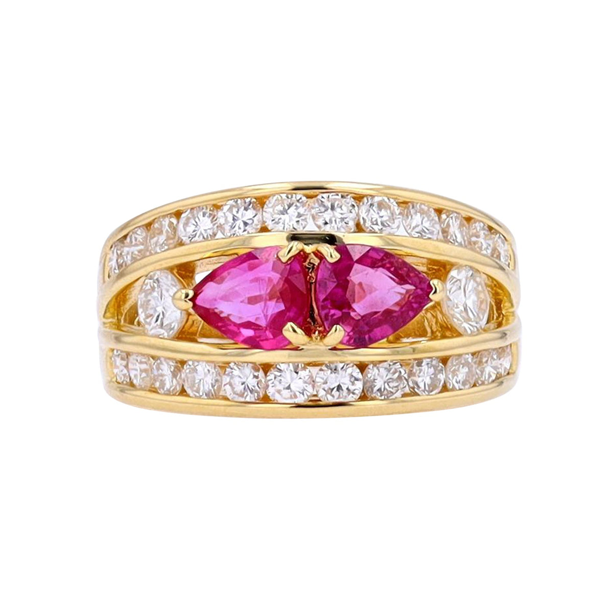 18K YG 1.13 CT Ruby Band