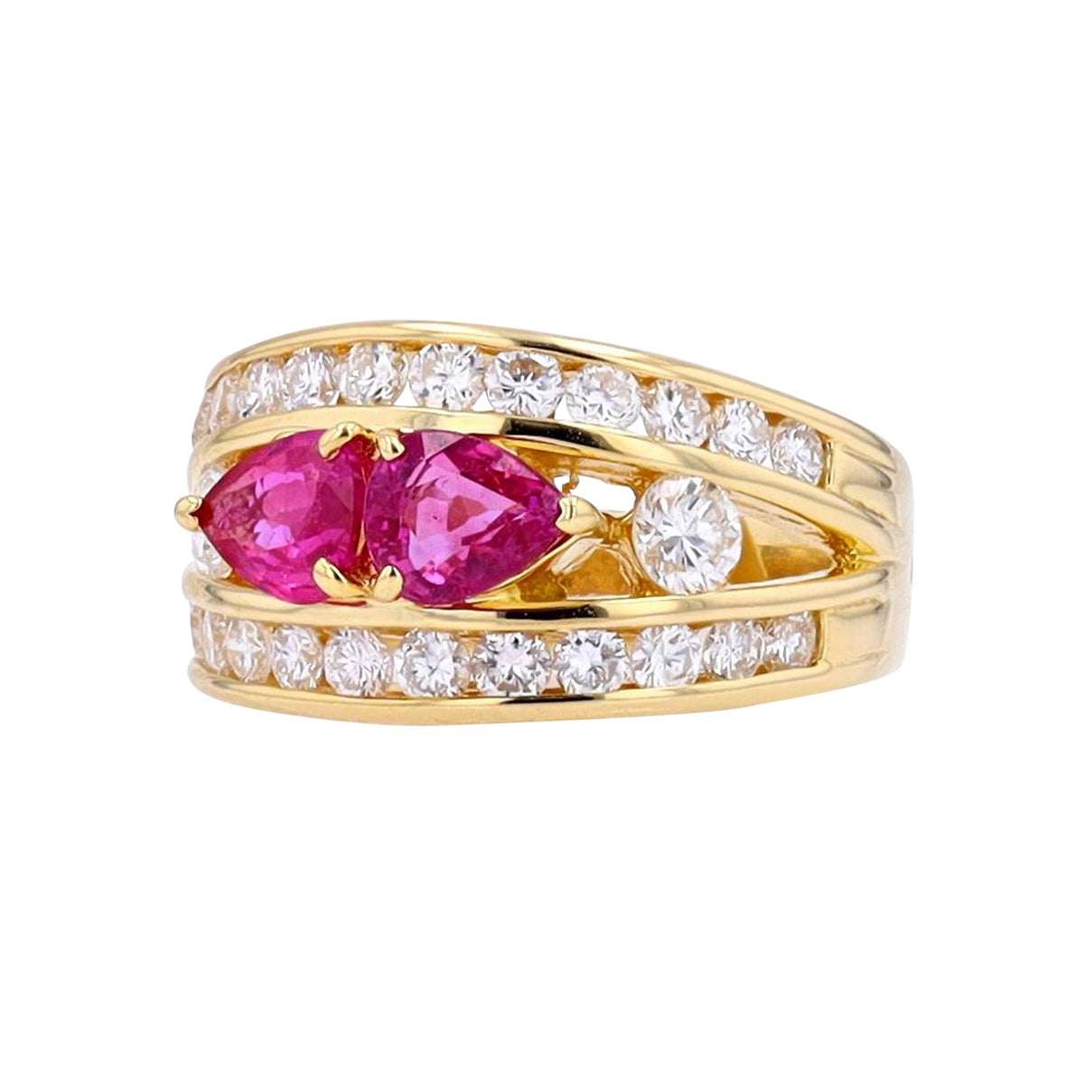18K YG 1.13 CT Ruby Band