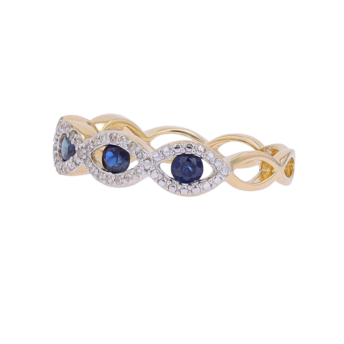14K Gemstone & Diamond Band<p><strong>More Colors Available</p></strong>
