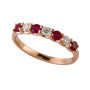 14K EFFY RG 0.46 CT Ruby & 0.24 CT Diamond Band