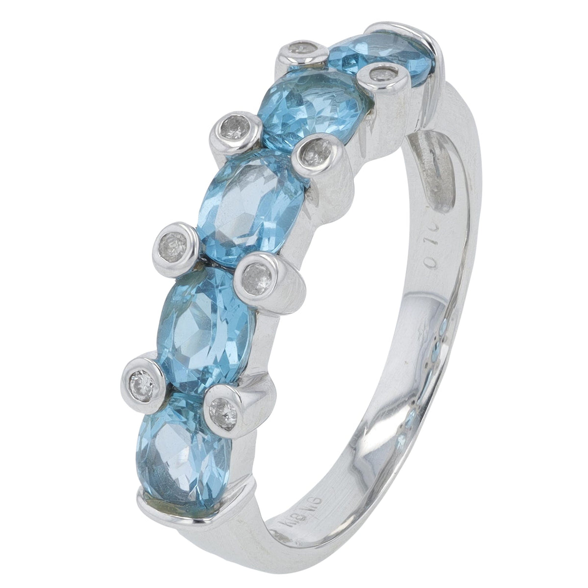 18K EFFY WG 2.75 CT Blue Topaz Band