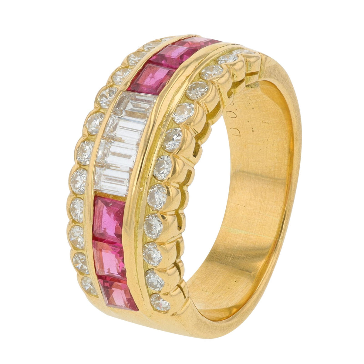 18K YG .80 CTW Ruby Band