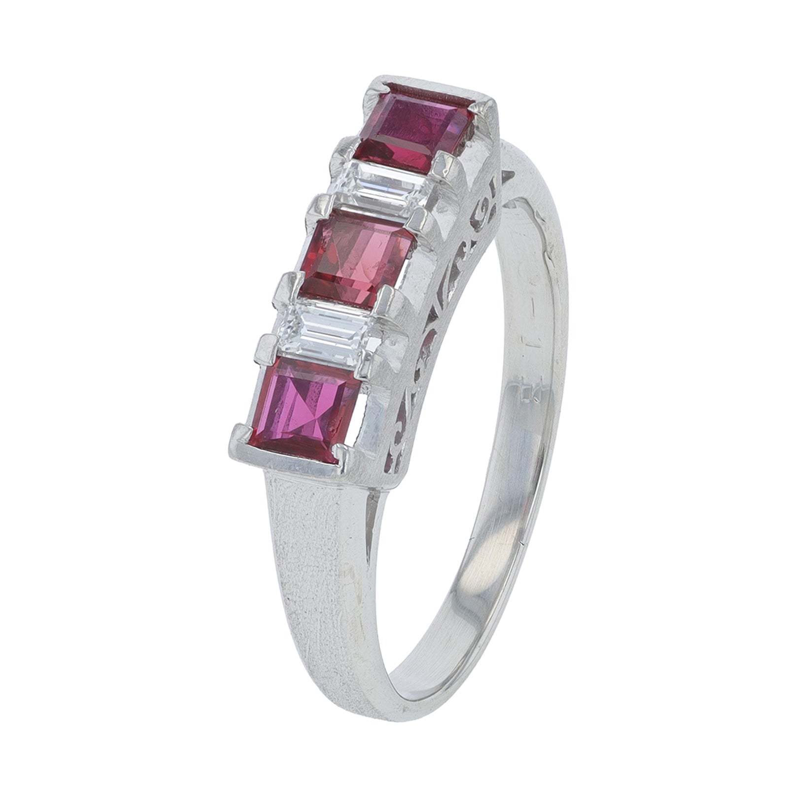 PT900 .60 CTW Ruby Band