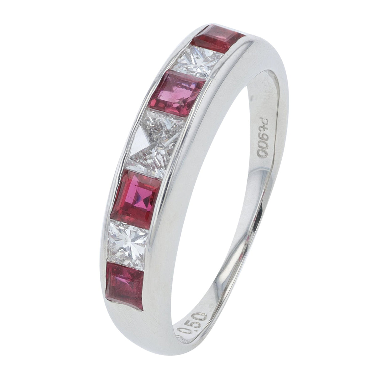 PT900 .73 CTW Ruby Band