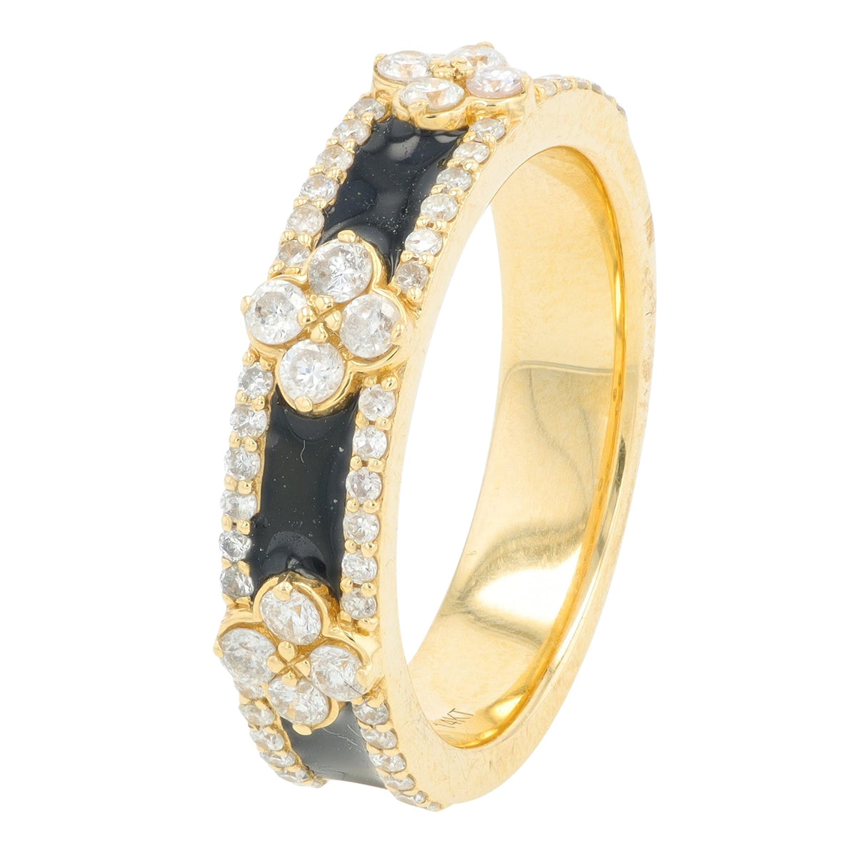 14K .60 CTW Diamond & Enamel Band<p><strong>More Colors Available</p></strong>