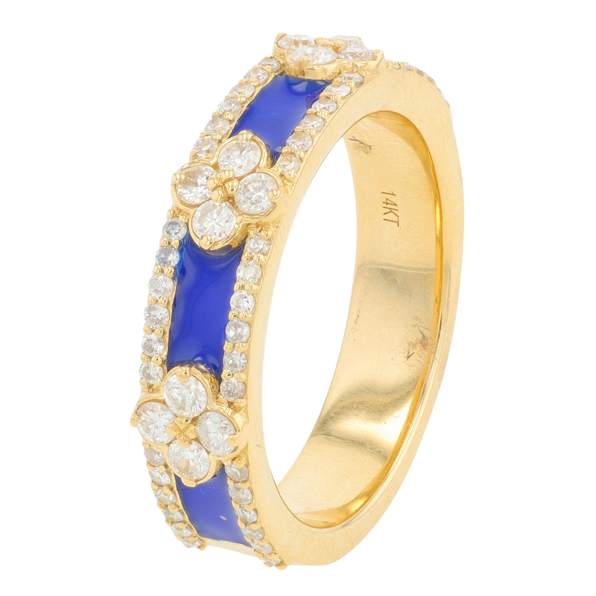 14K .60 CTW Diamond & Enamel Band<p><strong>More Colors Available</p></strong>