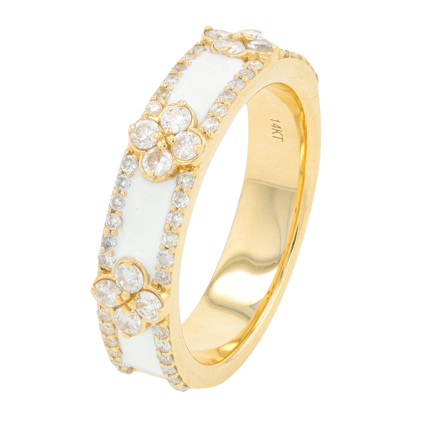 14K .60 CTW Diamond & Enamel Band<p><strong>More Colors Available</p></strong>