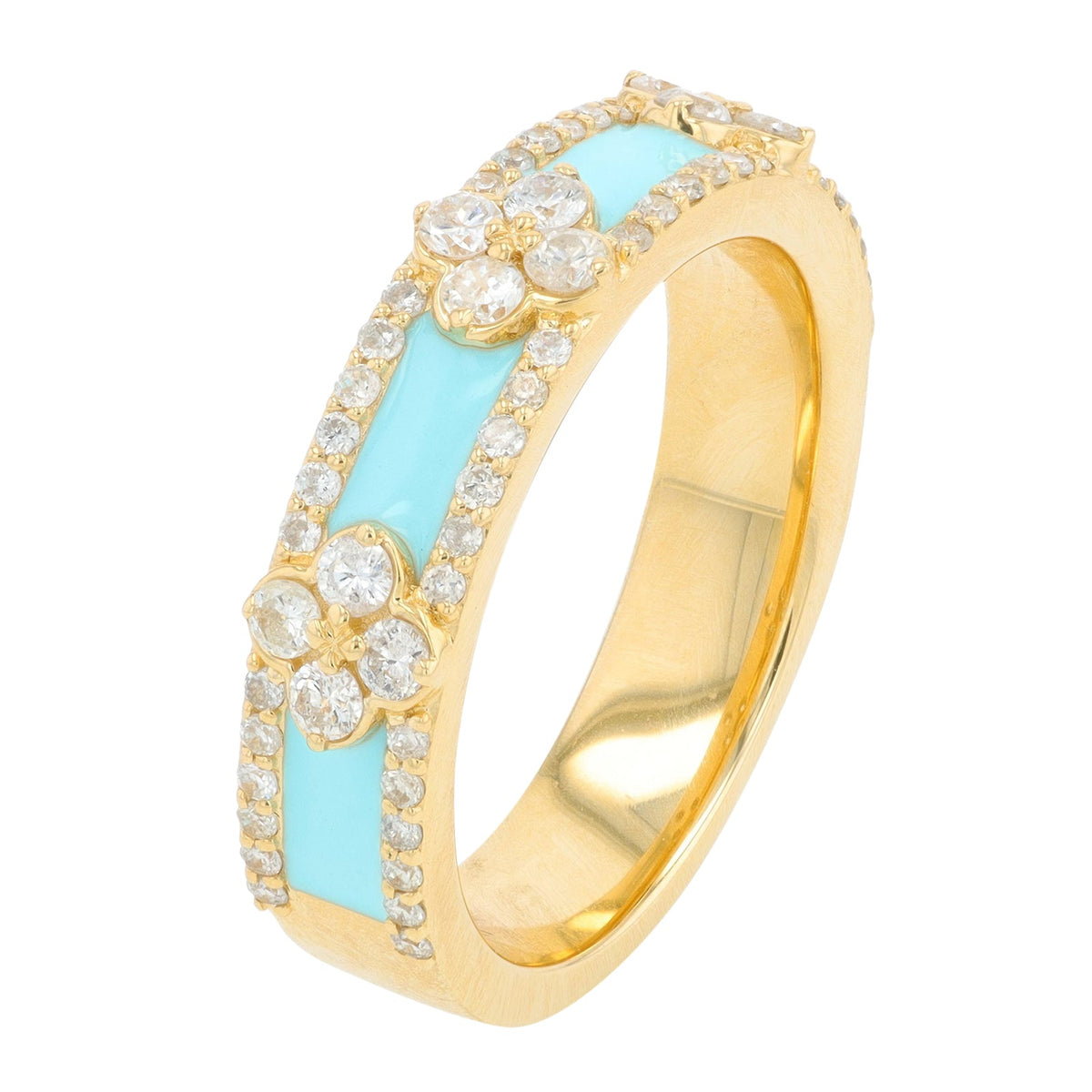 14K .60 CTW Diamond & Enamel Band<p><strong>More Colors Available</p></strong>