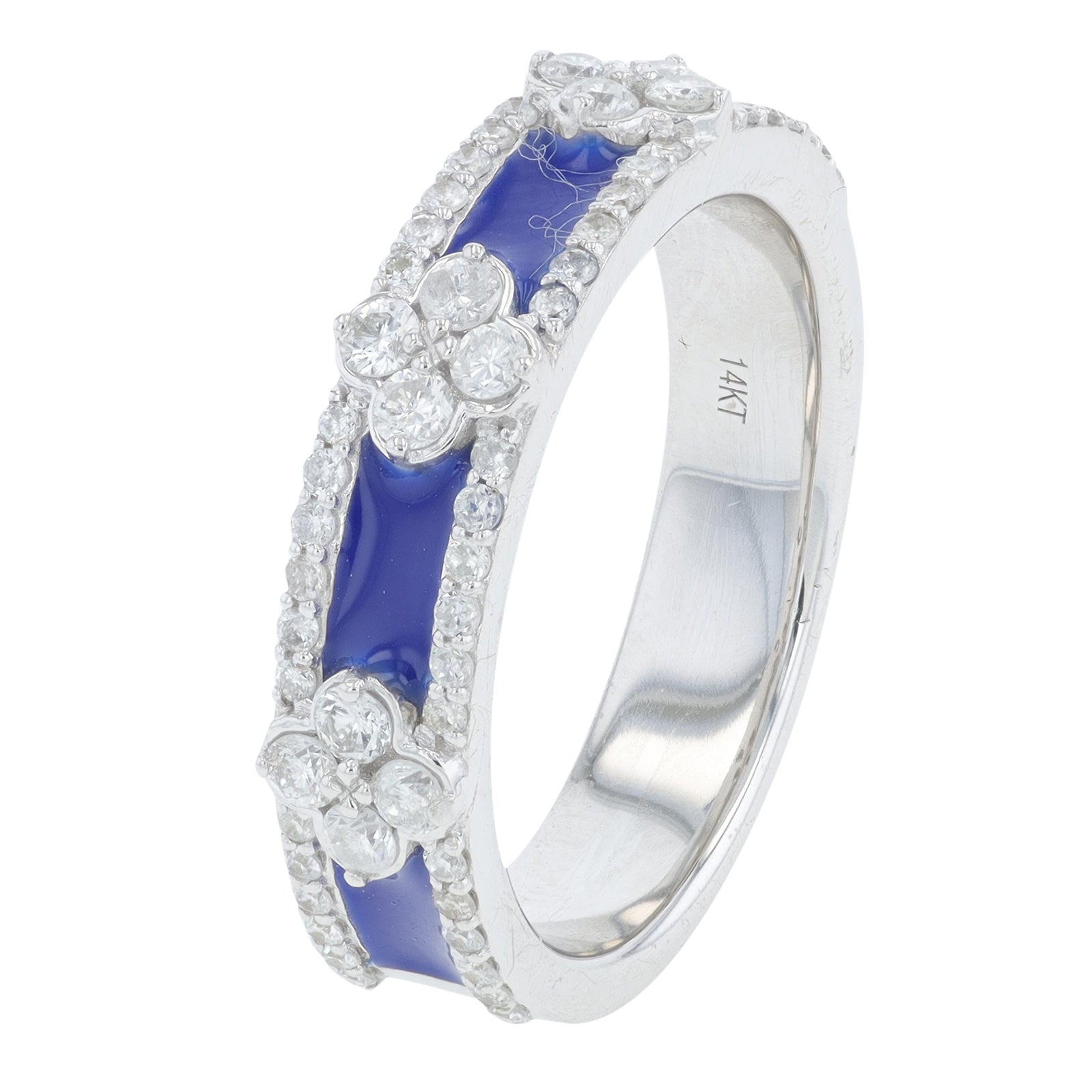14K .60 CTW Diamond & Enamel Band<p><strong>More Colors Available</p></strong>