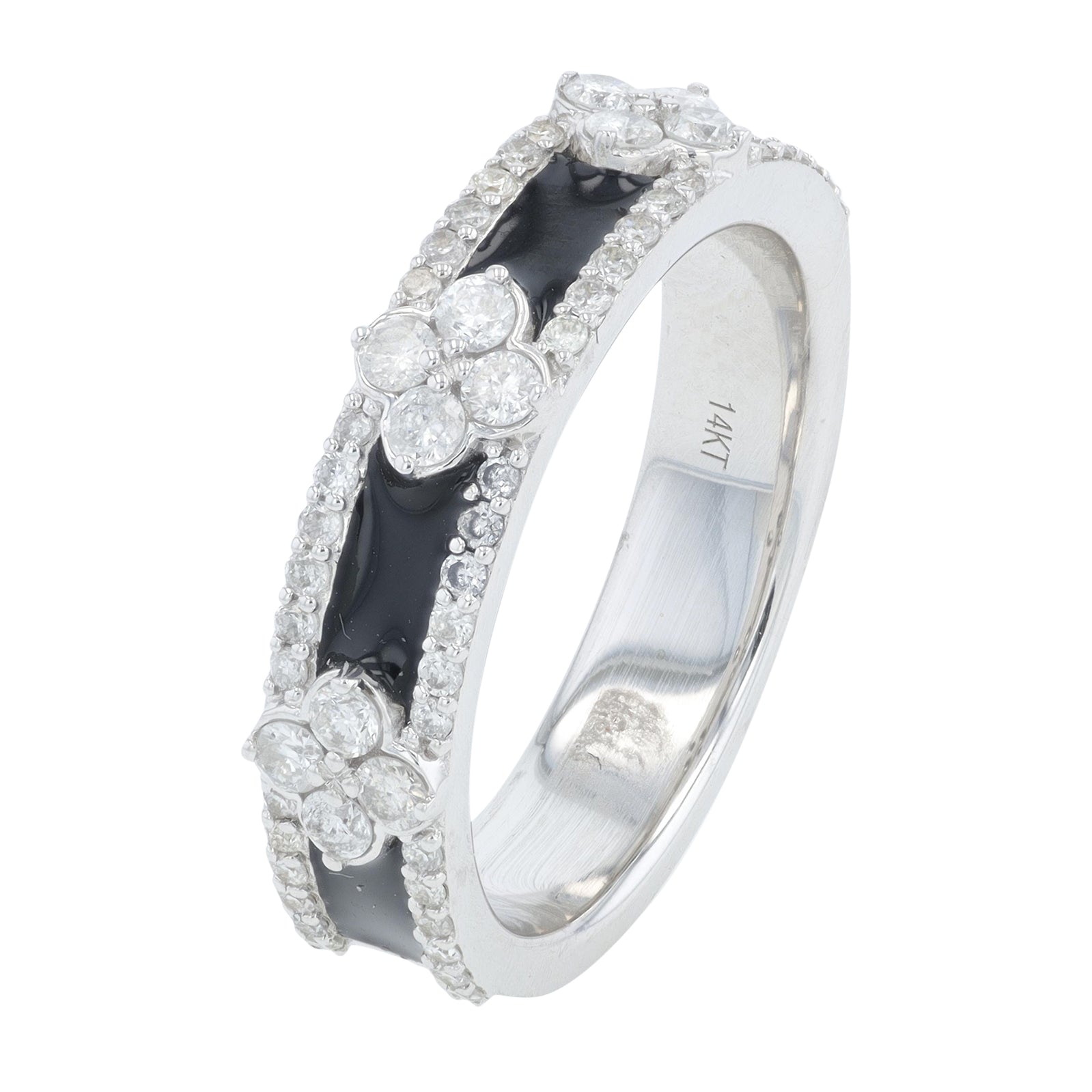 14K .60 CTW Diamond & Enamel Band<p><strong>More Colors Available</p></strong>