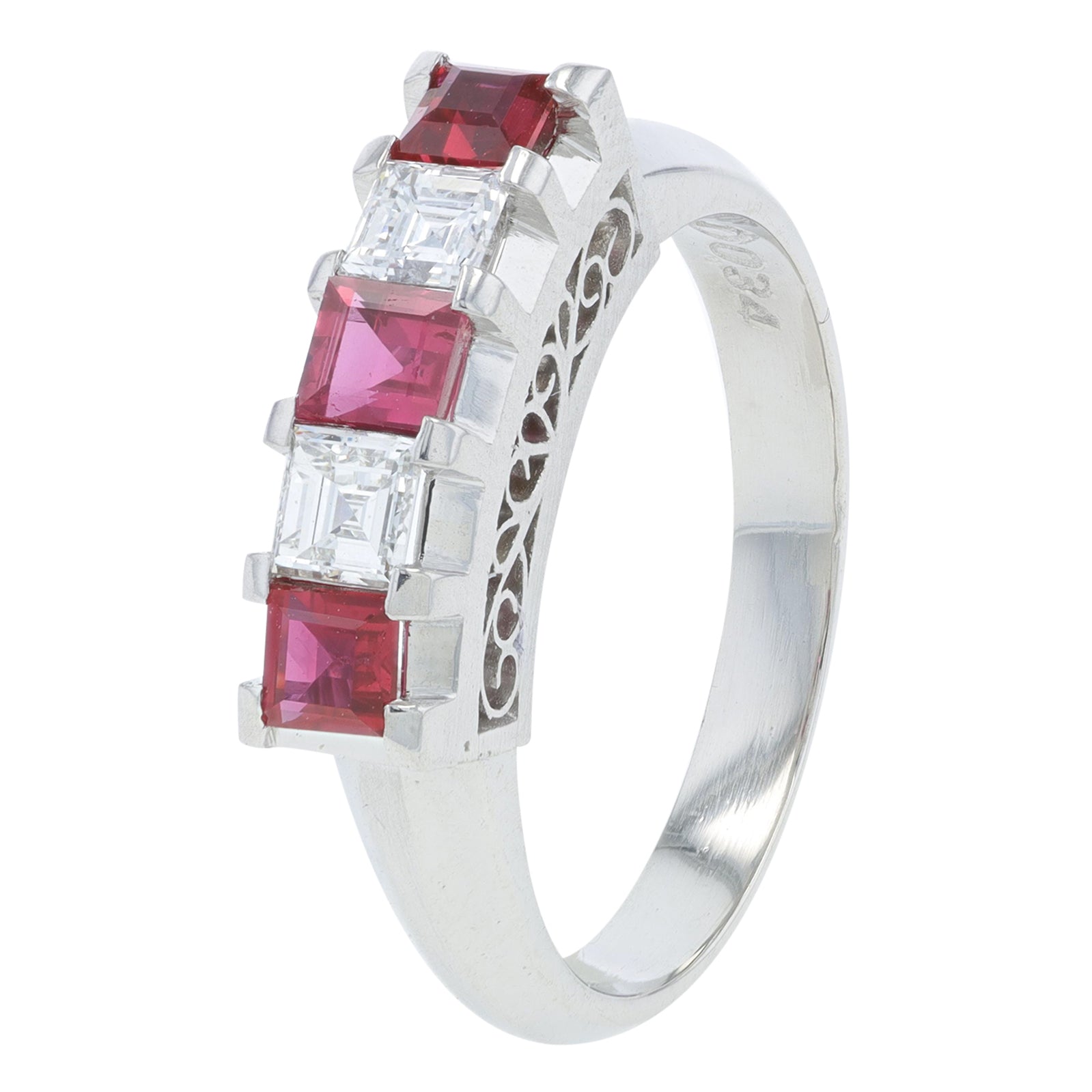 PT900 .60 CTW Ruby Band