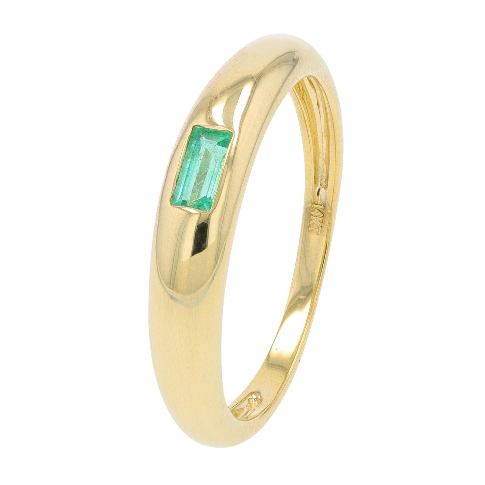 14K YG Gemstone Bezel Set Ring<p><strong>More Colors Available</p></strong>
