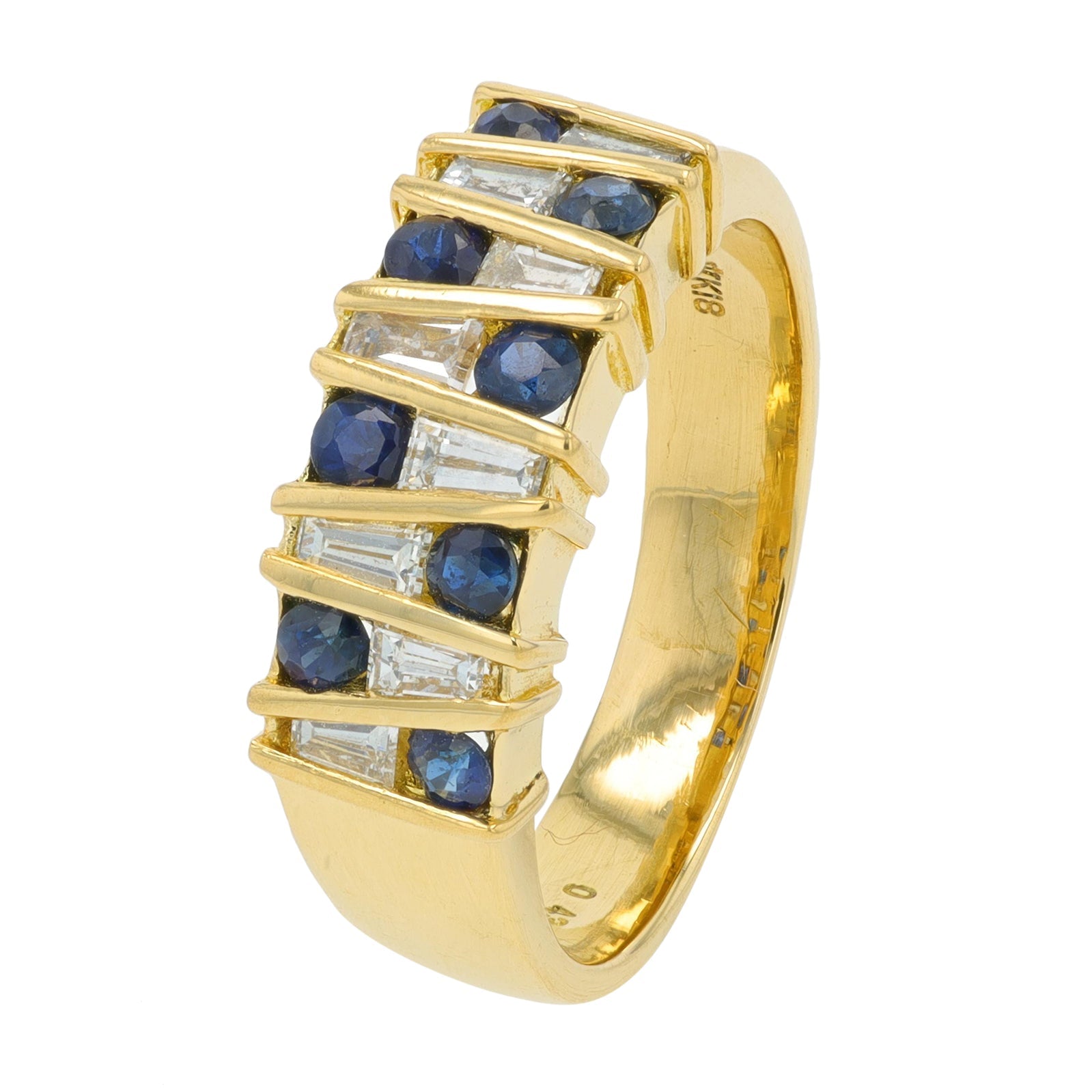 18K YG .43 CTW Sapphire Band