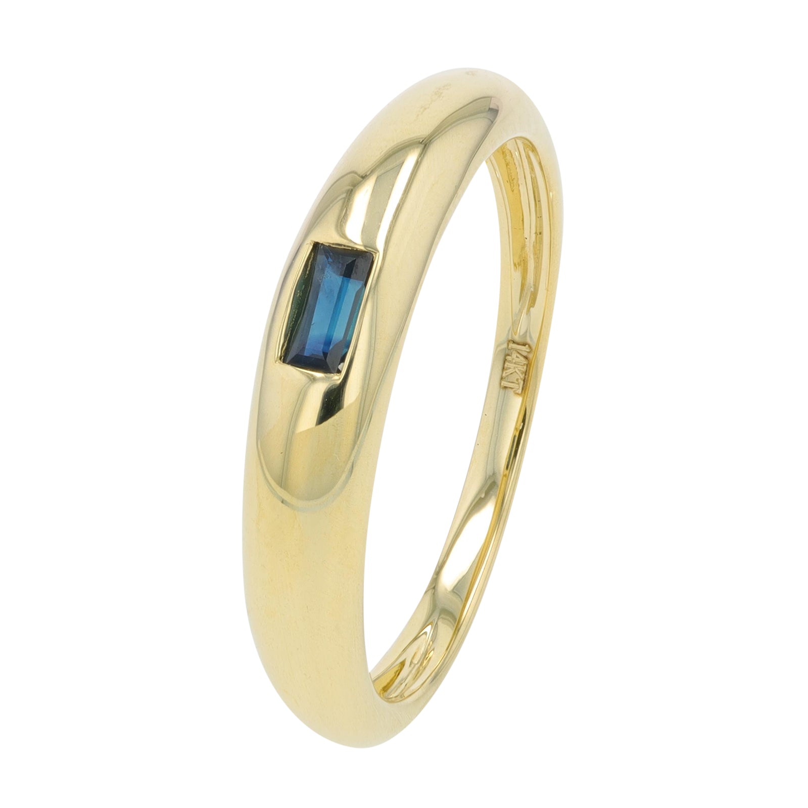 14K YG Gemstone Bezel Set Ring<p><strong>More Colors Available</p></strong>