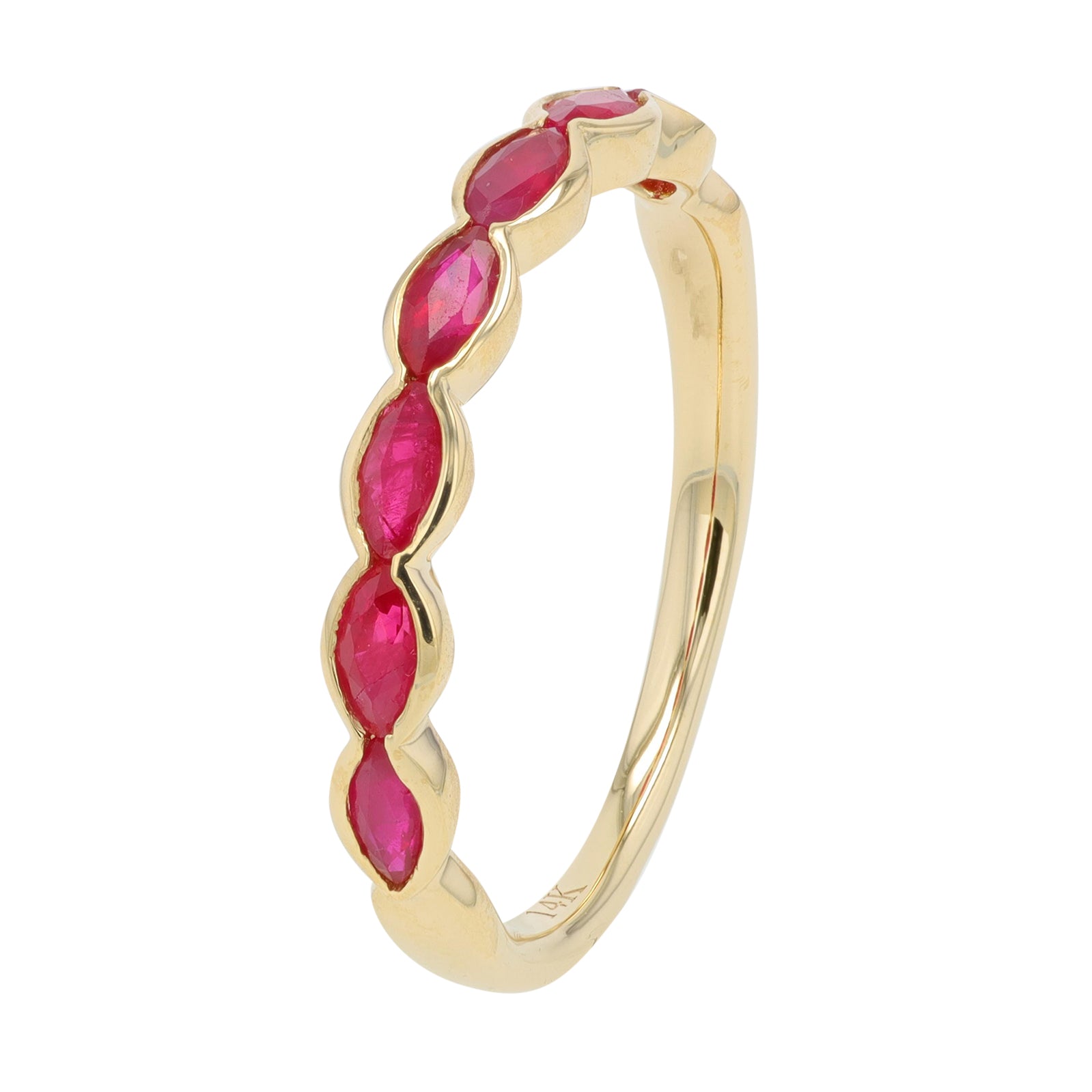 14K YG Gemstone Wavy Band<p><strong>More Colors Available</p></strong>