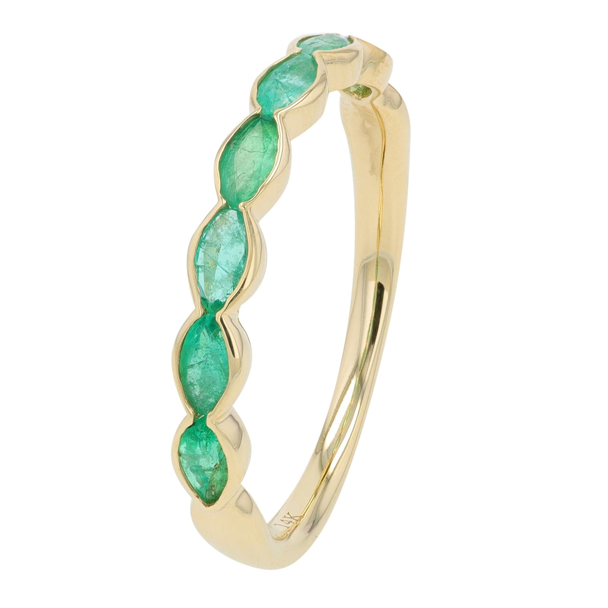 14K YG Gemstone Wavy Band<p><strong>More Colors Available</p></strong>