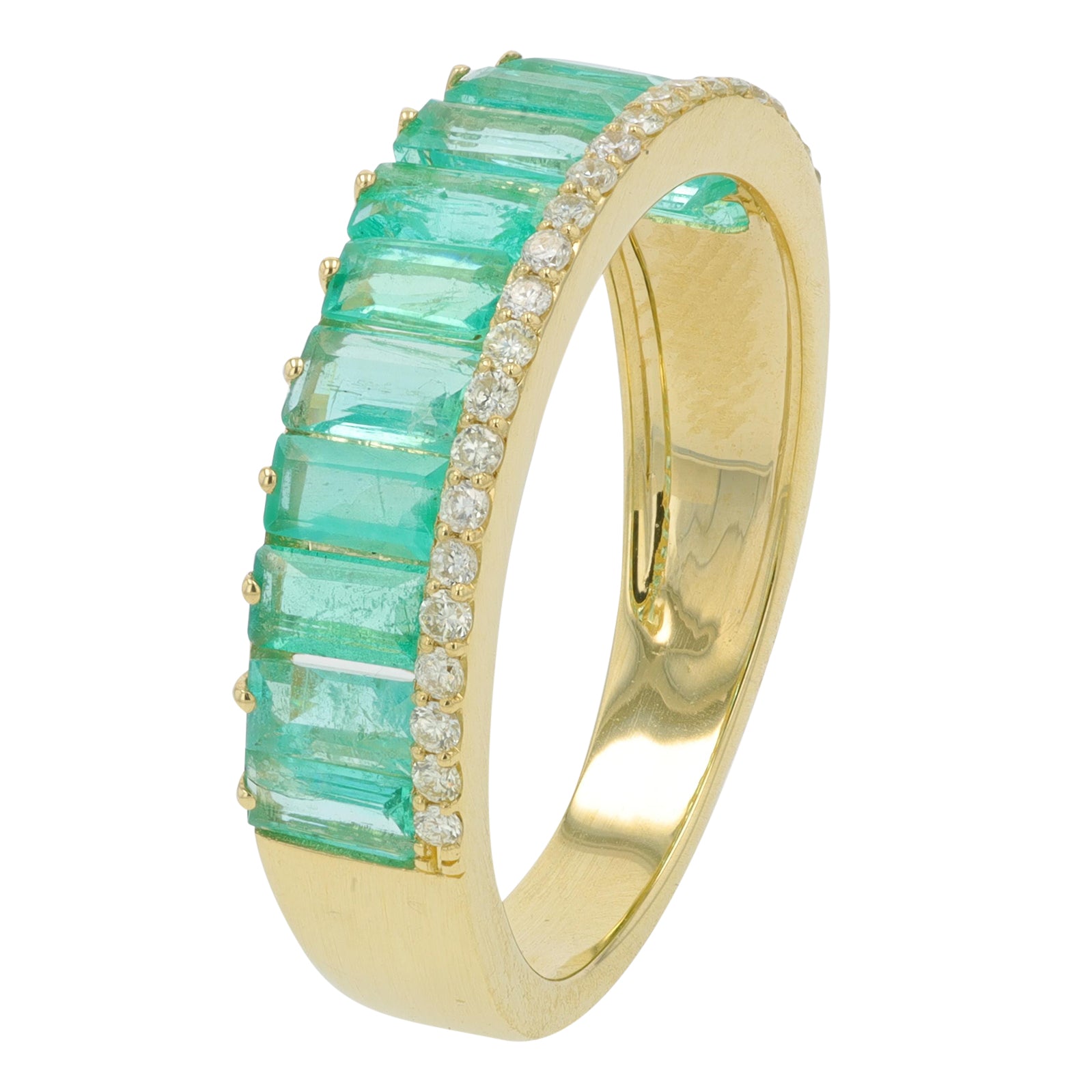 14K Gemstone Stackable Band
