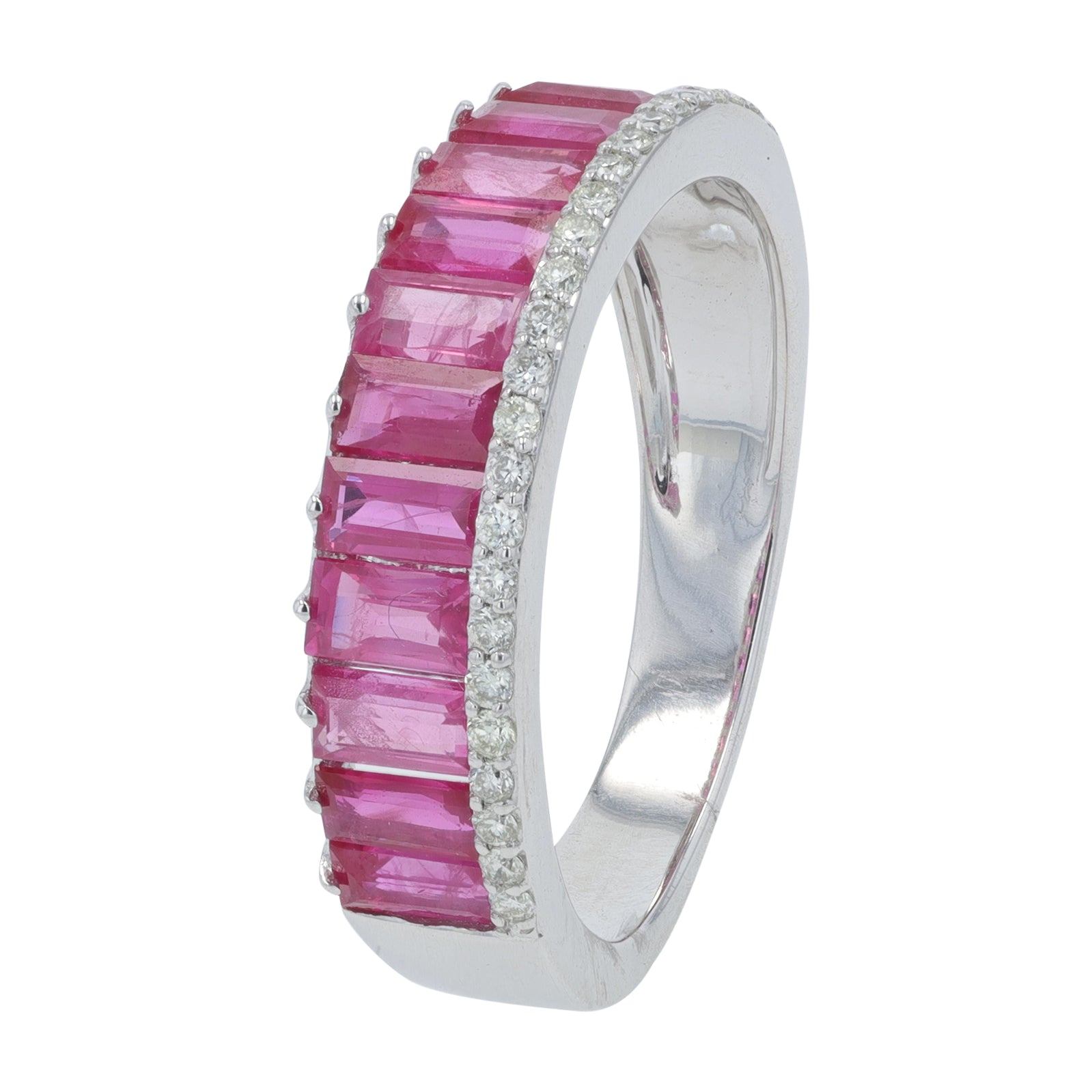 14K Gemstone Stackable Band