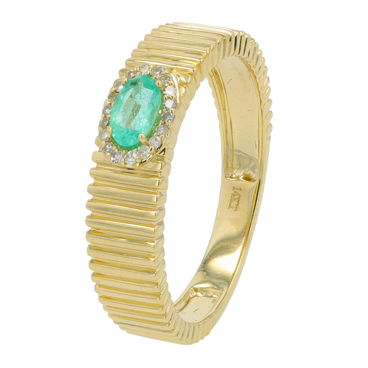 14K 0.25 CT Emerald Center Ring<p><strong>More Colors Available</p></strong>