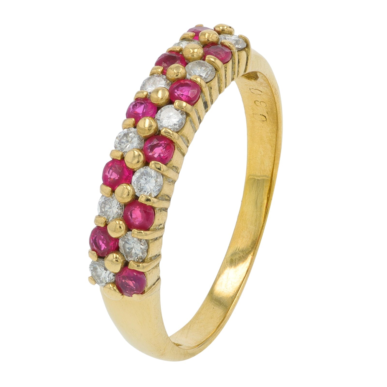 18K YG .40 CTW Ruby Band