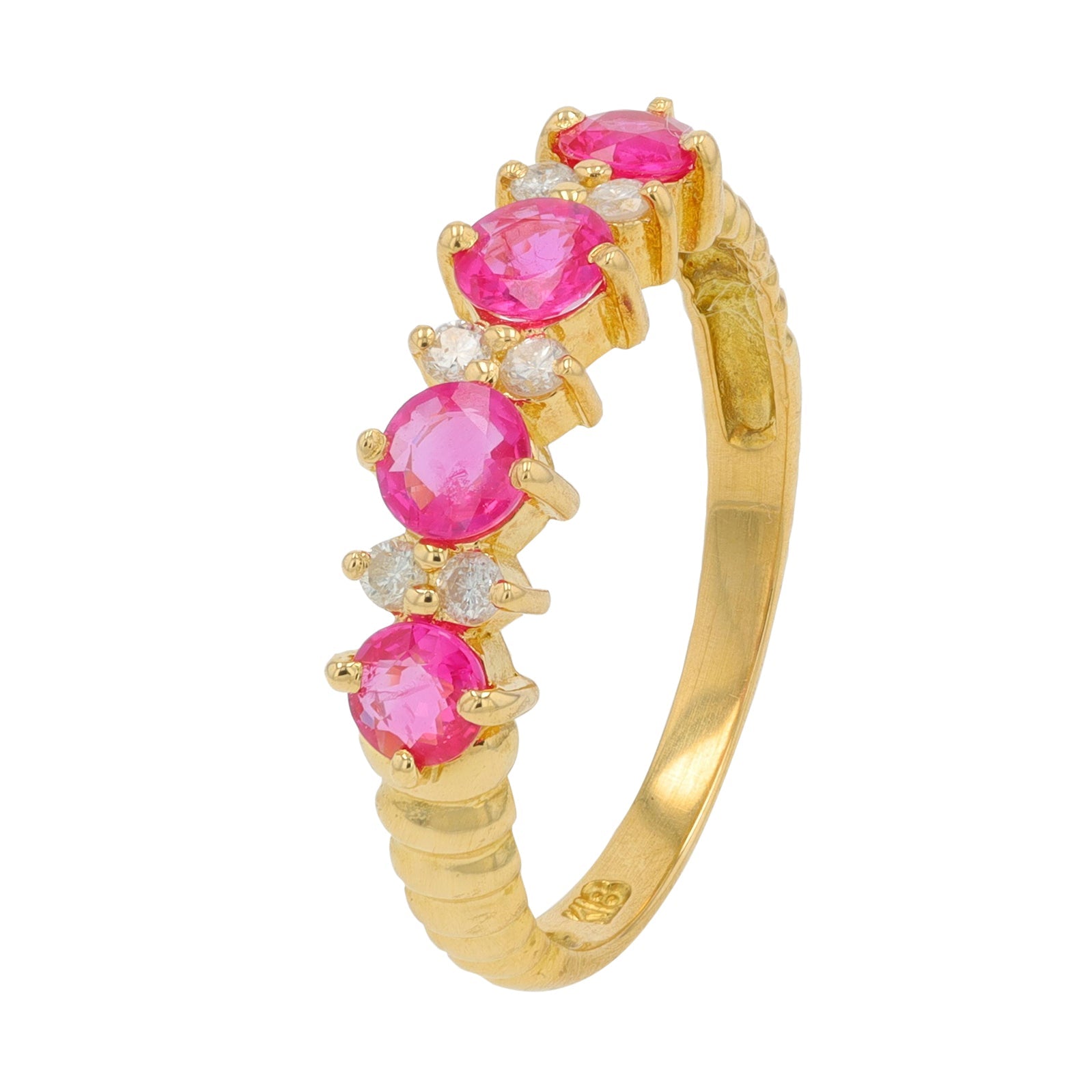 18K YG .40 CTW Ruby Band