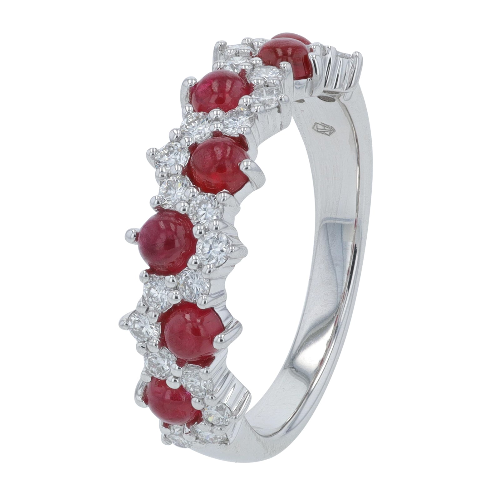 14K WG 1.26 CT Ruby Band