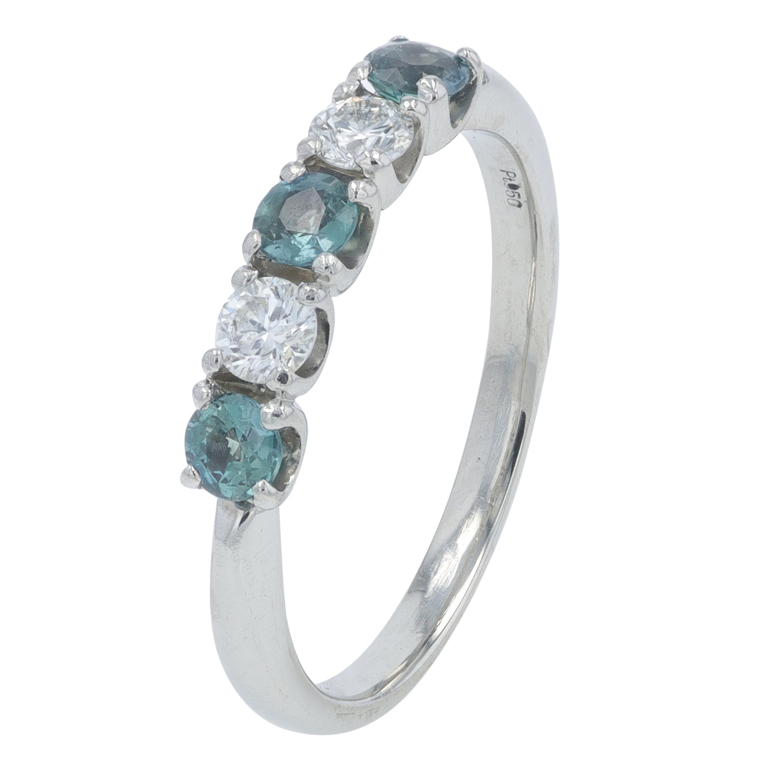PT900 .36 CT Alexandrite Band