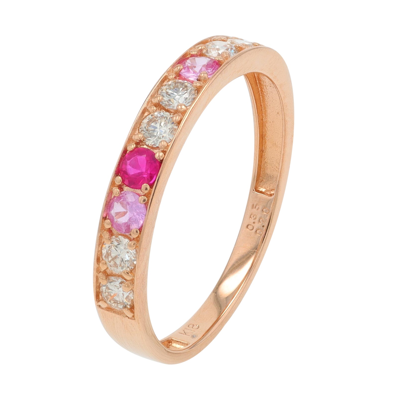 18K RG .35 CTW Ruby Band
