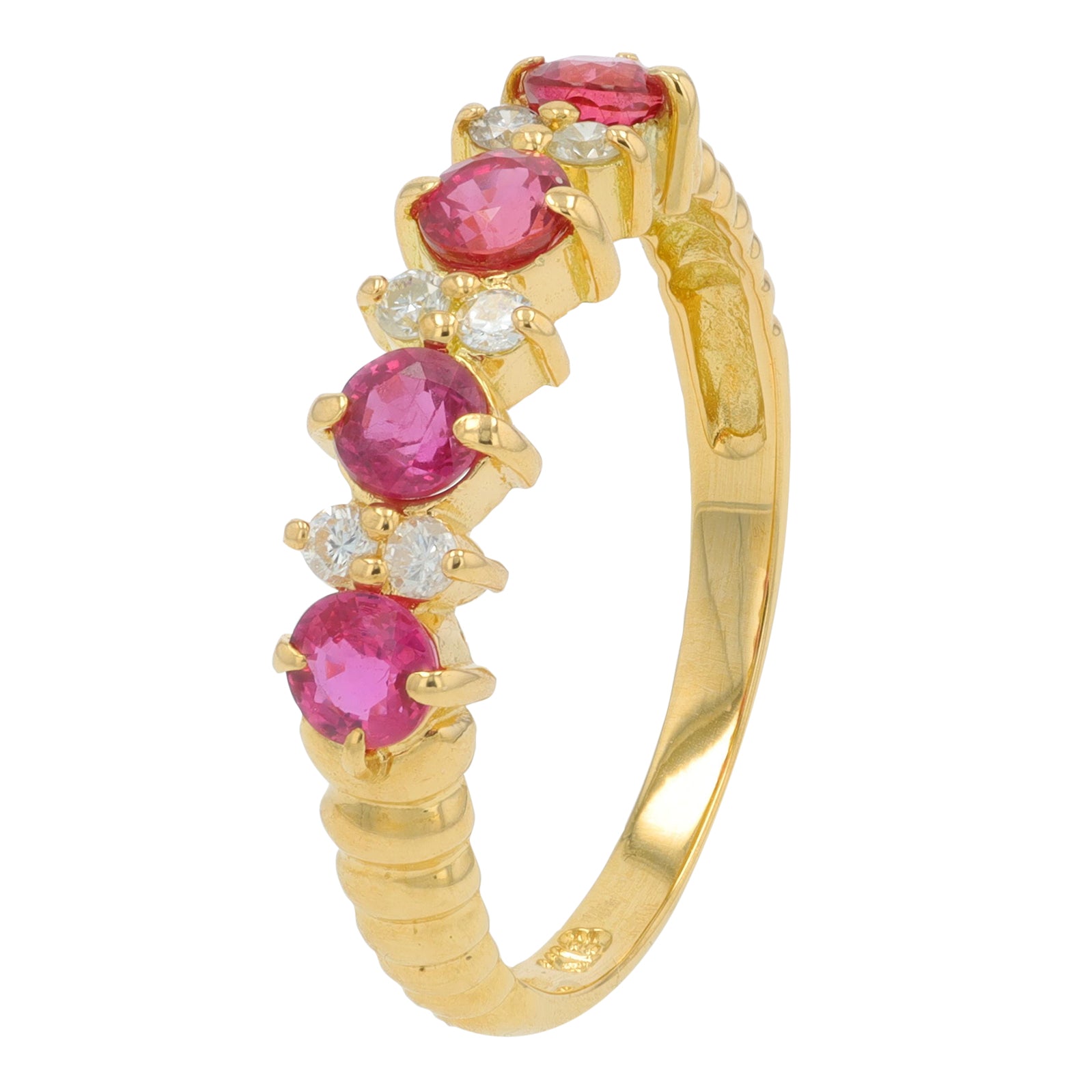 18K YG .40 CTW Ruby Band