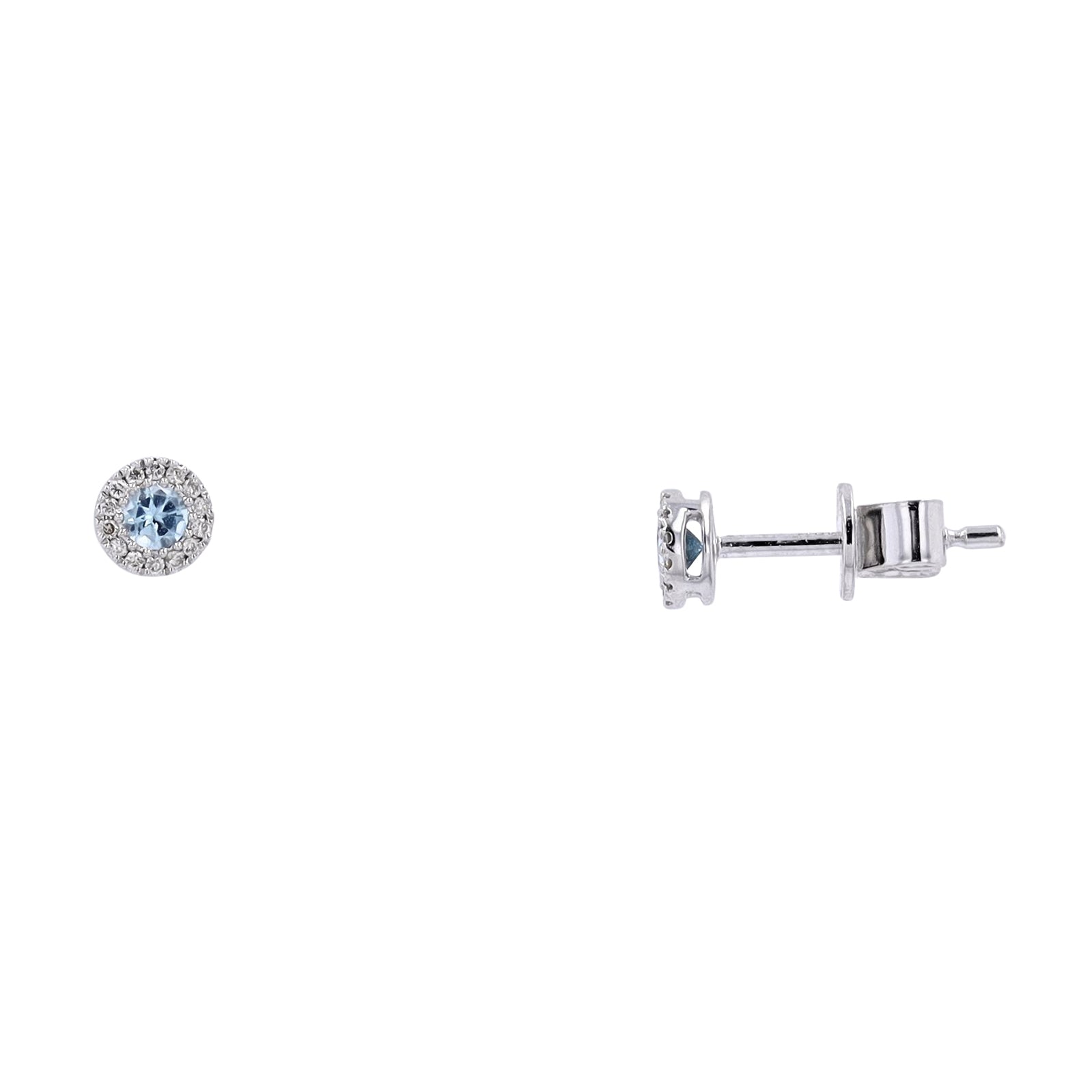 10K Gemstone Halo Studs<p><strong>More Colors Available</p></strong>