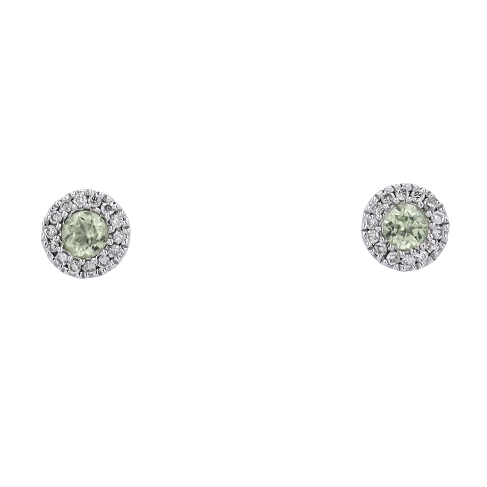 10K Gemstone Halo Studs<p><strong>More Colors Available</p></strong>