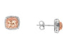 14K EFFY TT Morganite Halo Earrings