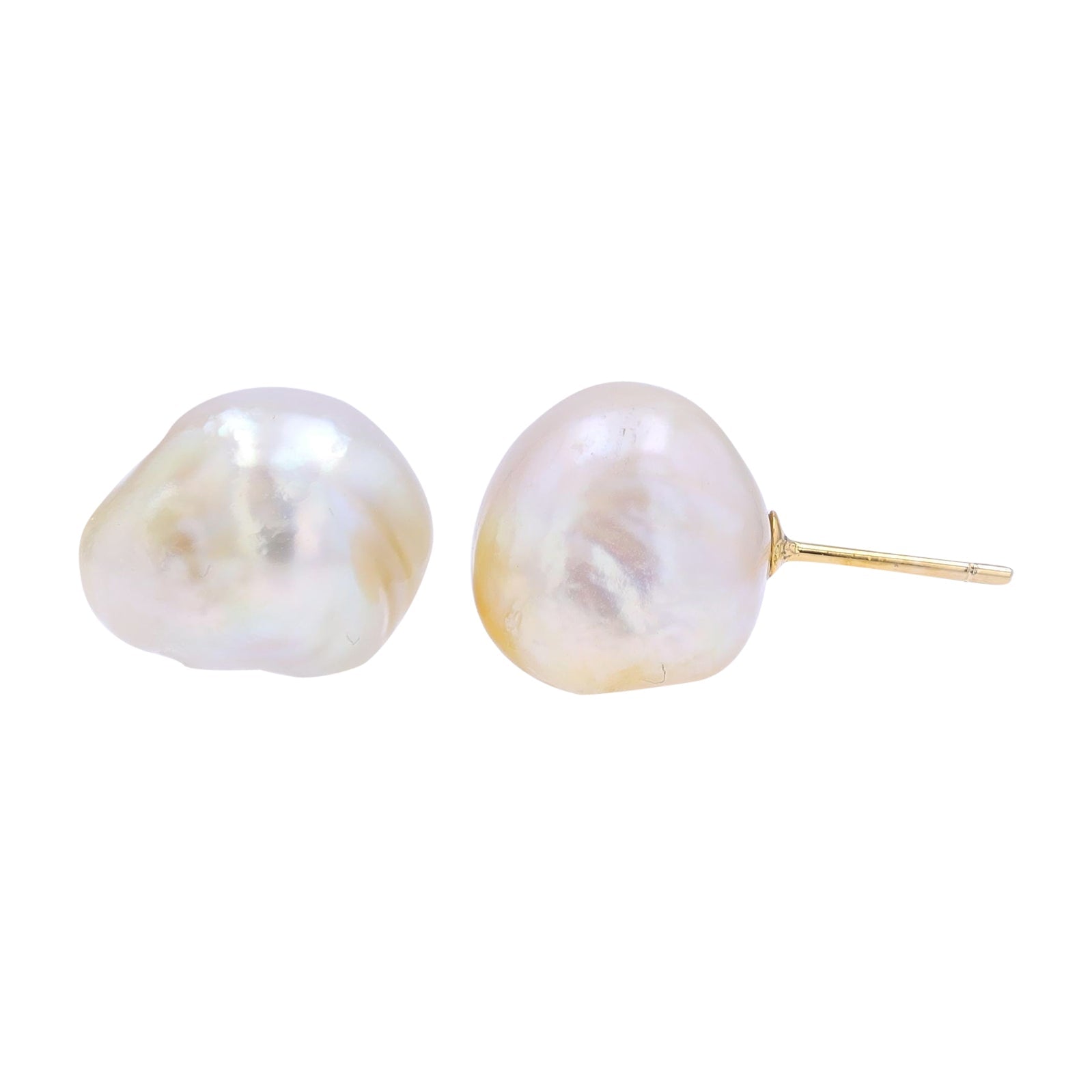 18K YG 13-16MM Pearl Earrings
