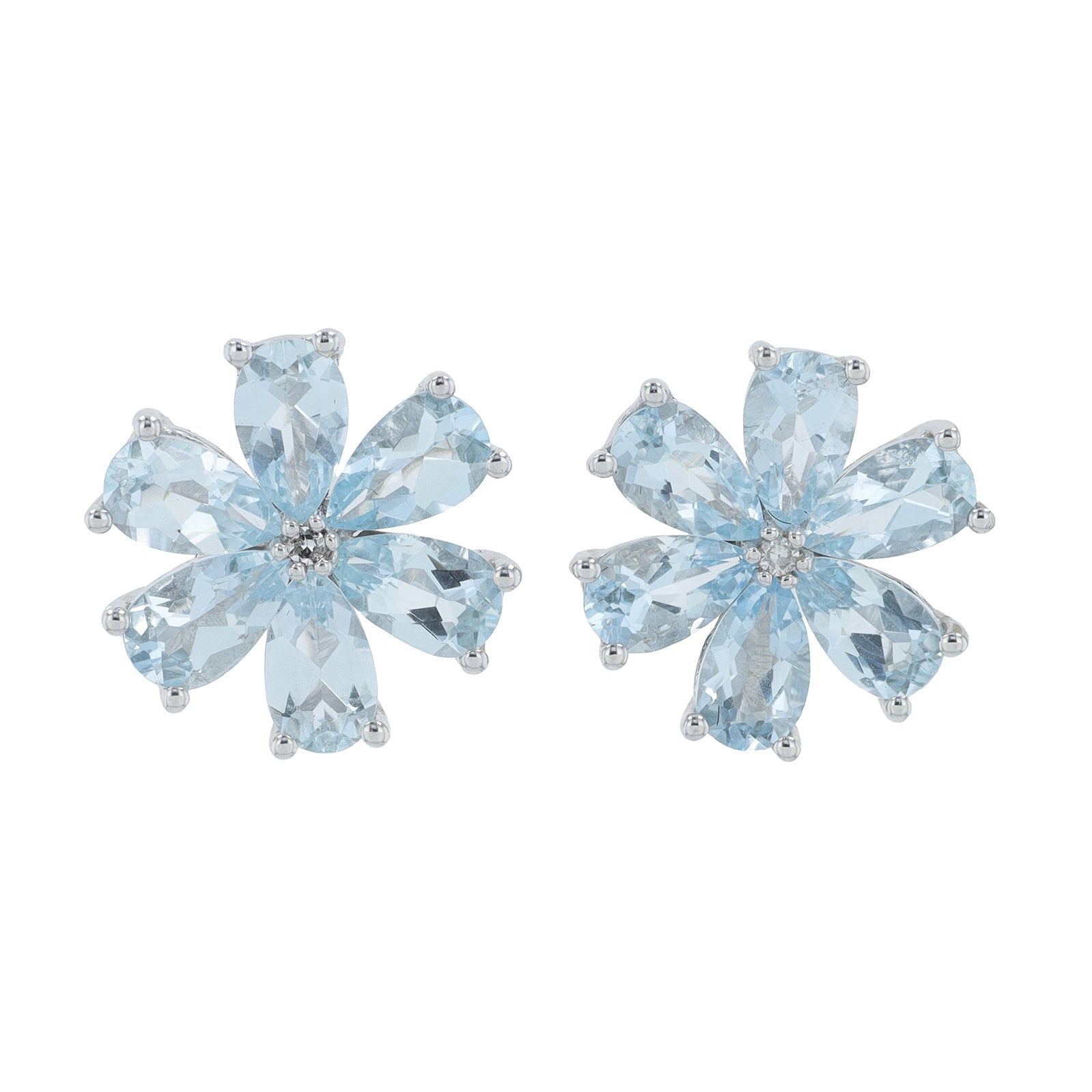 14K Gemstone Flower Studs<p><strong>More Colors Available</p></strong>