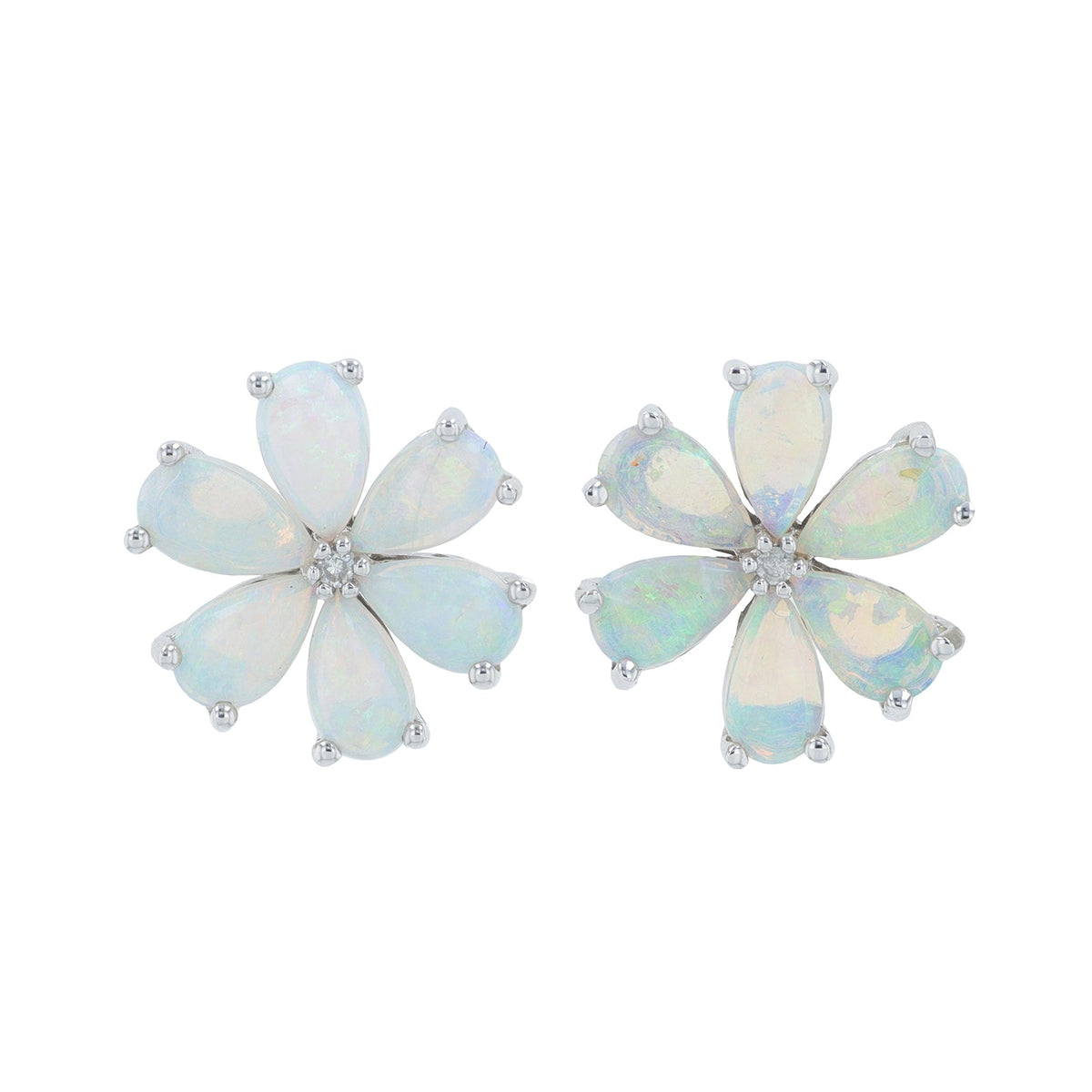 14K Gemstone Flower Studs<p><strong>More Colors Available</p></strong>