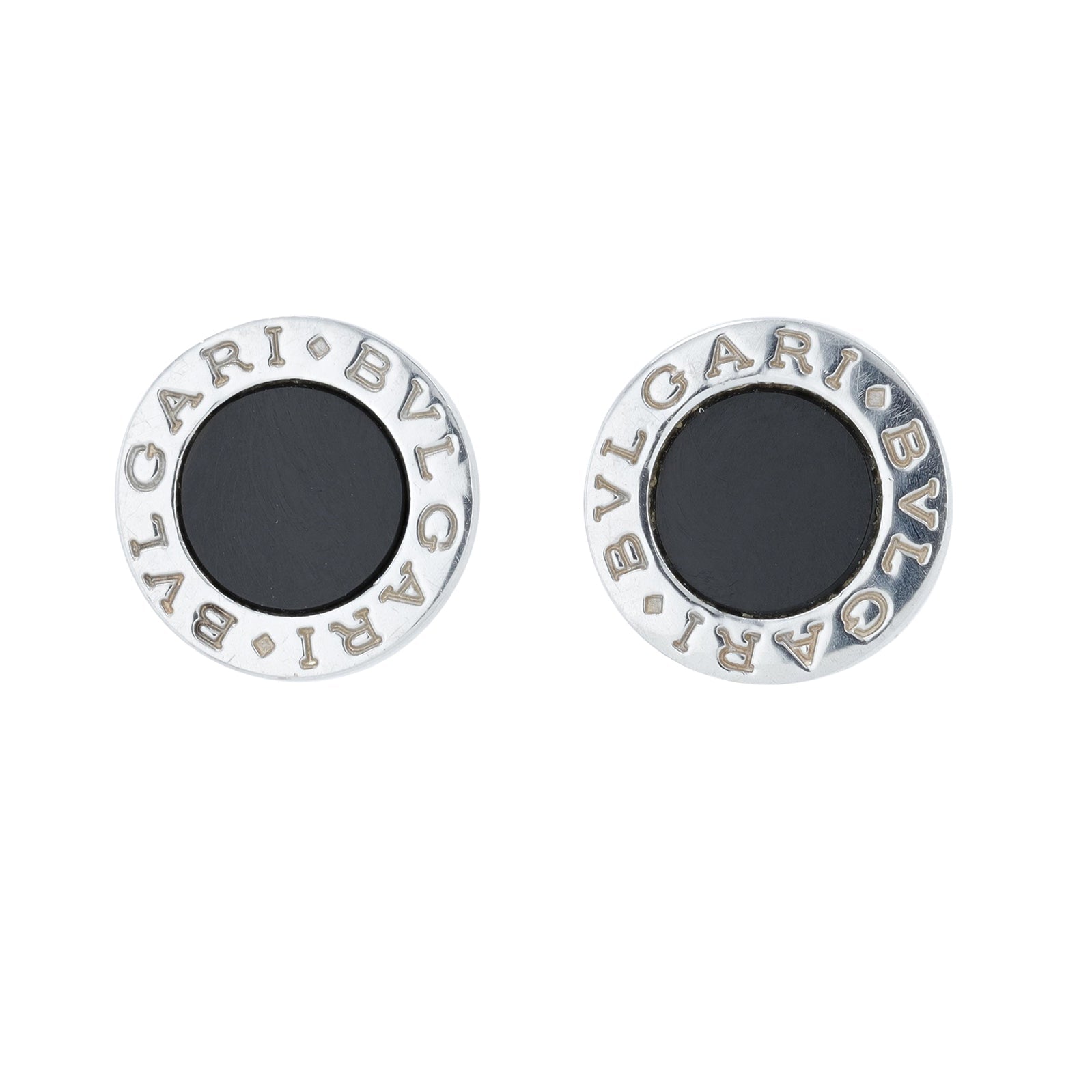 18K WG BVLGARI Black Onyx Studs