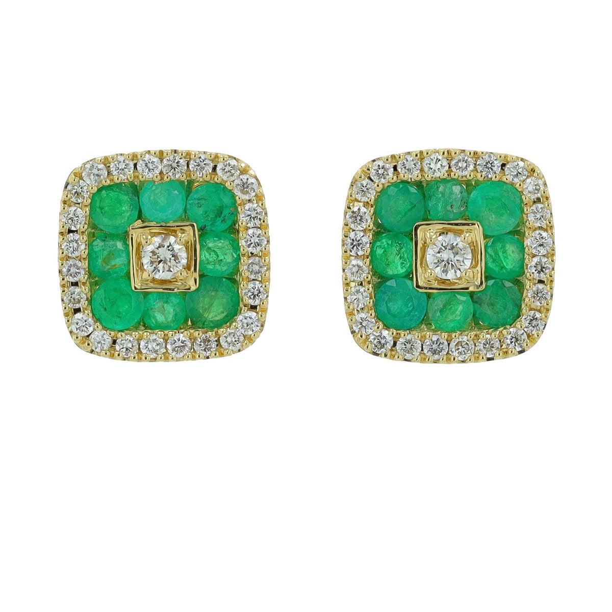 14K Gemstone Square Studs<p><strong>More Colors Available</p></strong>