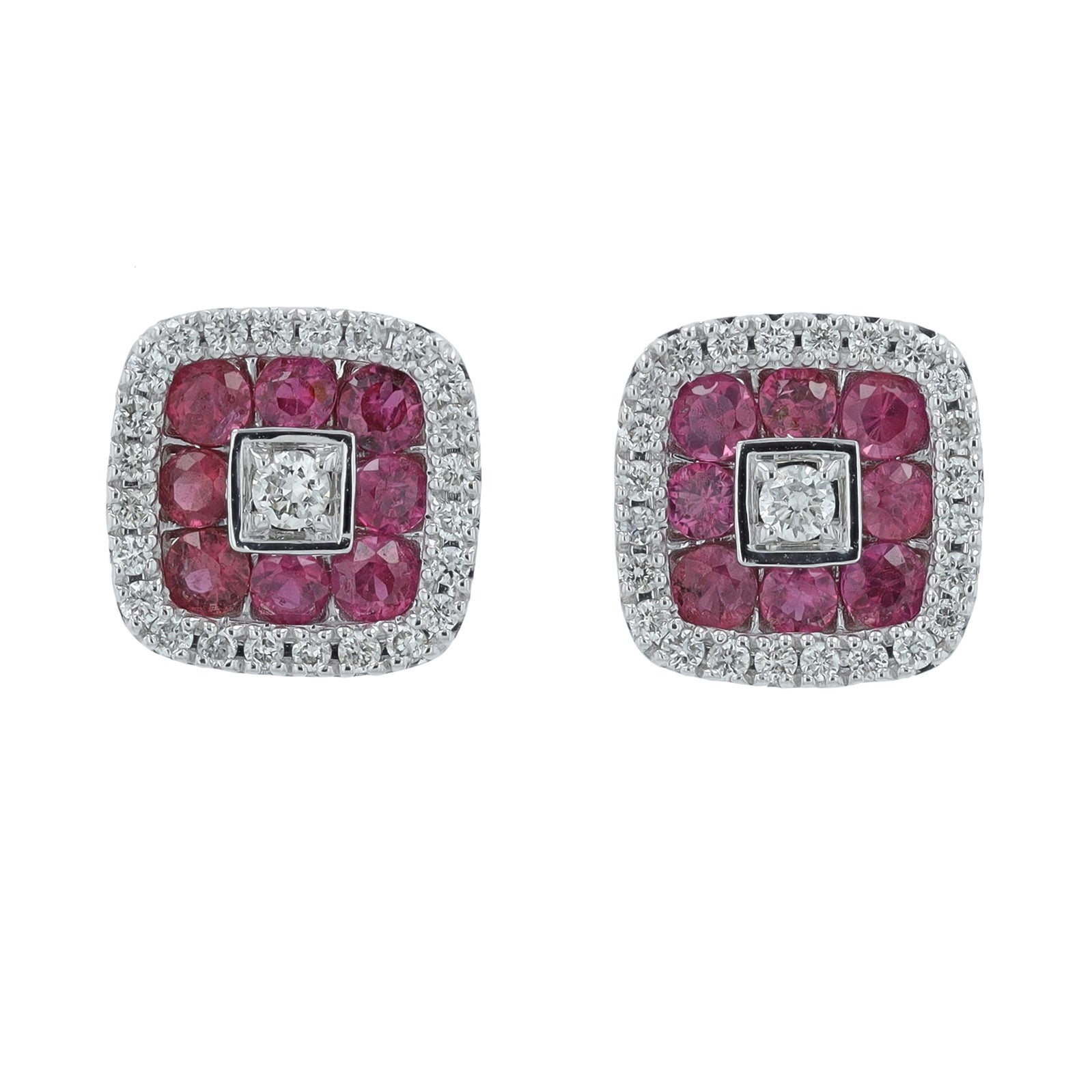 14K Gemstone Square Studs<p><strong>More Colors Available</p></strong>