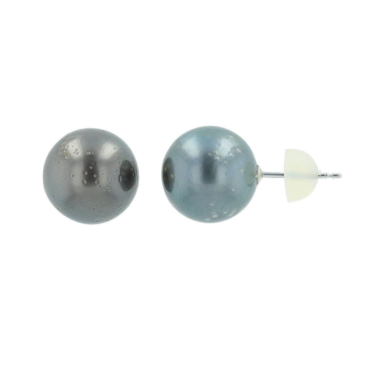 14K WG 11 MM Pearl Studs