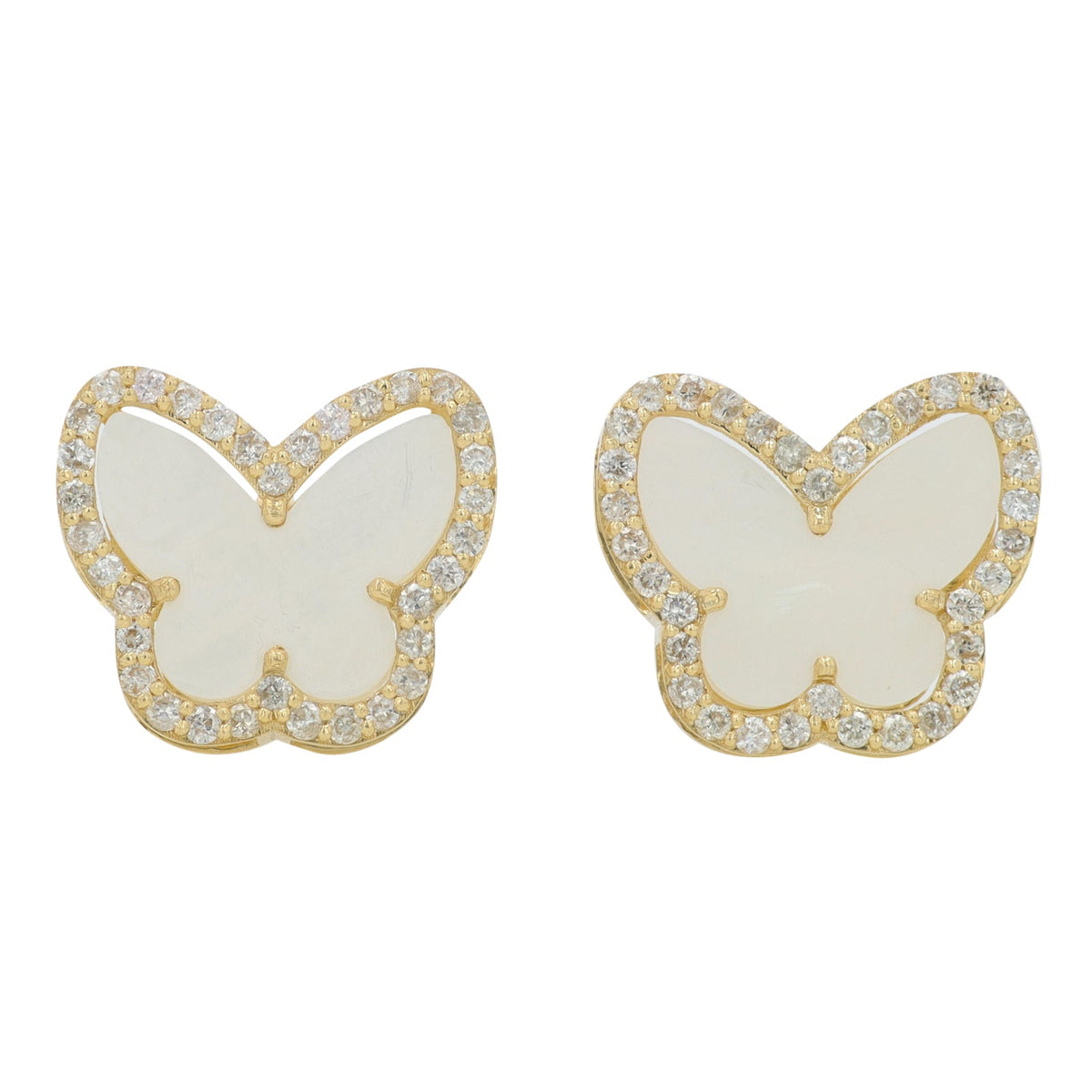 14K YG Gemstone Butterfly Studs<p><strong>More Colors Available</p></strong>