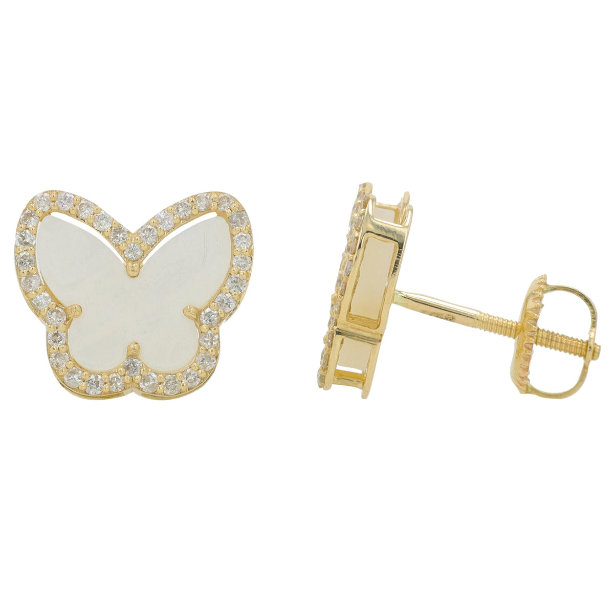 14K YG Gemstone Butterfly Studs<p><strong>More Colors Available</p></strong>